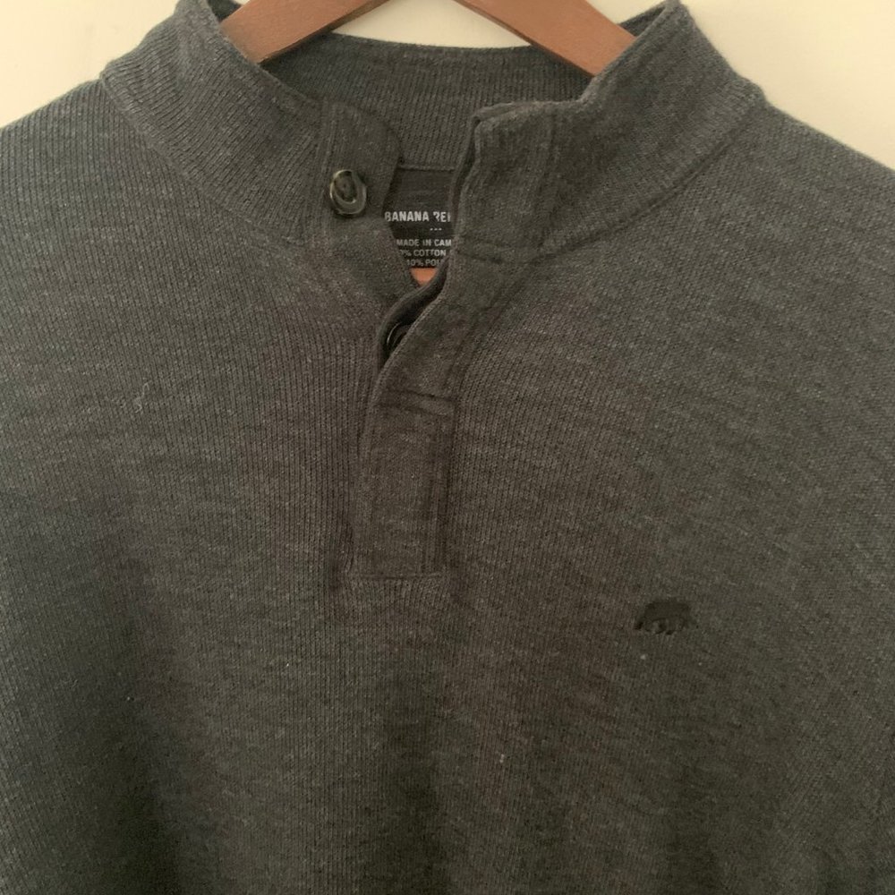 Banana Republic Charcoal L Sweater Like-New